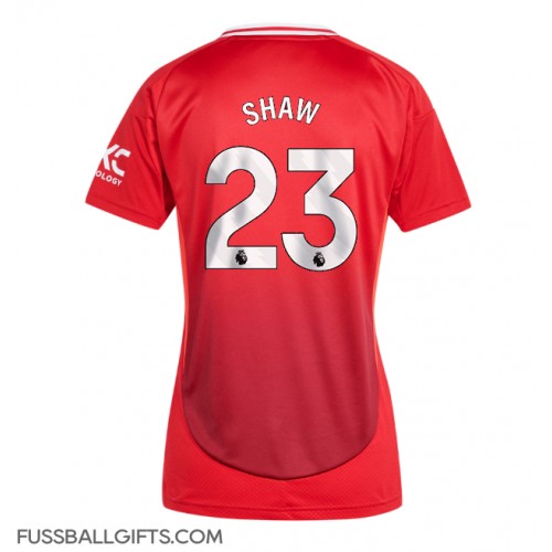 Manchester United Luke Shaw #23 Fußballbekleidung Heimtrikot Damen 2024-25 Kurzarm